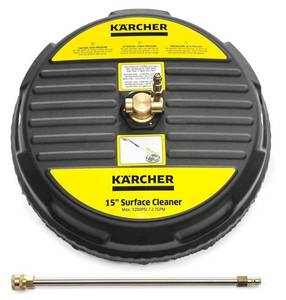lot 40 image: Krcher 15 Surface Cleaner for Pressure Washers 3200 PSI - 14 Quick Connect - 2 Spinning Nozzles and Extension Wand