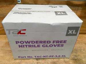 lot 98 image: TAC Global Solutions Powdered Free Nitrile Gloves XL (Box of 1000)