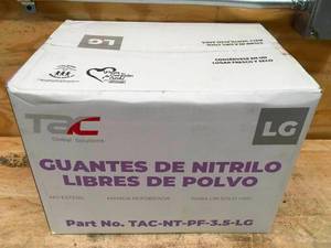 lot 99 image: TAC Global Solutions Nitrile Powder-Free Gloves - Size Large