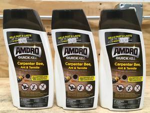 lot 57 image: Lot of 3 - Amdro Carpenter Bee, Ant and Termite Killer Concentrate