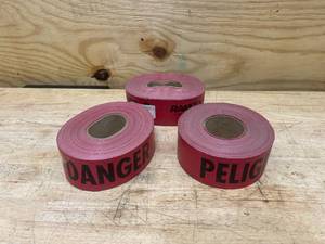 lot 123 image: Lot of 3 Rolls of- DANGER Tape