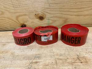 lot 124 image: Lot of 3 Rolls of- DANGER Tape