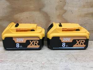 lot 112 image: Lot of 2 - XR 20V 8 Ah Replacement LI-ION Tool Batteries