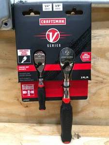 lot 151 image: CRAFTSMAN V-SERIES Ratchet, 14 & 38 Inch Drive, Comfort Grip, 2 Pack Model # CMMT86502V 10092412