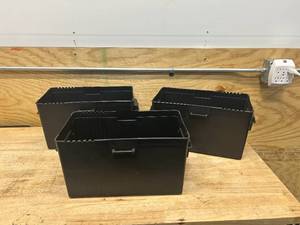 lot 160 image: Lot of 3 Battery Cases- missing covers