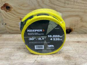 lot 127 image: KEEPER 30 ft. x 4 in. x 20,000 lbs. Vehicle Recovery Strap with Protected Loops (1009244)