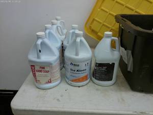 lot 74 image: Lot of Cleaning Products with Various Detergents and Soaps