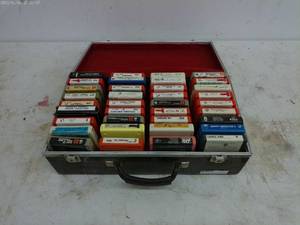lot 79 image: Vintage 8-Track Tape Collection with Carrying Case
