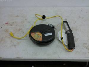 lot 85 image: 30ft Retractable Cord Reel with Magnetic Angle Light