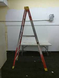 lot 100 image: Werner Fiberglass Extension Ladder