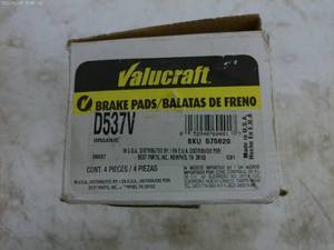 lot 146 image: Valucraft Organic Brake Pads D537V