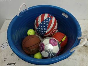 lot 169 image: Basket of balls and toys