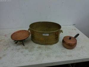lot 177 image: Vintage Copper Kitchenware Set