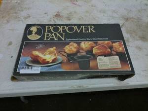 lot 193 image: Roshsco Popover Pan Professional Quality Black Steel Bakeware