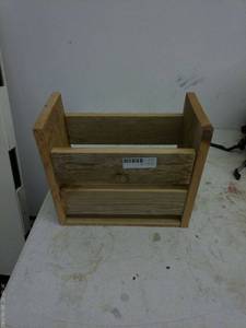 lot 204 image: Rustic Wooden Box with Handcrafted Details