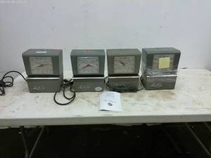lot 262 image: Set of Lathem punch clocks.