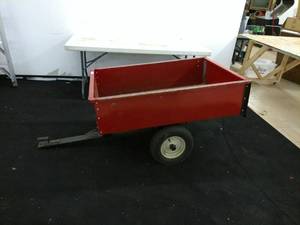 lot 6 image: Agri-Fab Red Tow-Behind Utility Cart