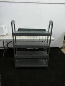 lot 268 image: Gray Industrial Metal Storage Rack