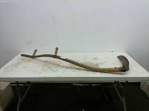 lot 358 image: Vintage Wooden Scythe with Metal Blade