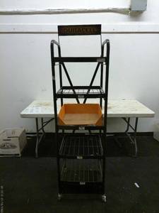 lot 365 image: Duracell Branded Metal Display Rack with Wheels