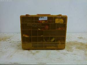 lot 379 image: Magnum by Plano Tackle Box with Assorted Fishing Lures