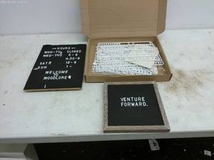 lot 445 image: Vintage Style Changeable Letter Board Set