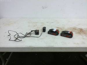 lot 486 image: Black & Decker 20V Lithium Battery Set with Charger
