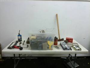 lot 488 image: Assorted Hand Tools and Hardware Lot