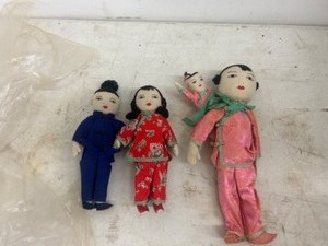 lot 436 image: Vintage Asian Plush dolls.