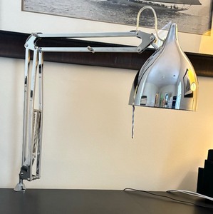 Adjustable Height Desk Mount Chrome Lamp