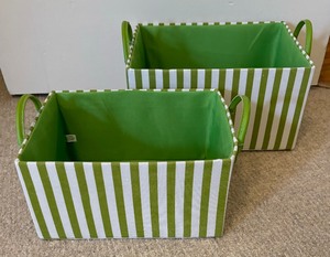 Green and White Nesting Bins