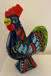 Wooden Vibrant Rooster Decorative Figurine