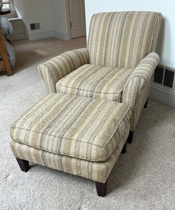 Room and Board Armchair with Coordinating Ottoman