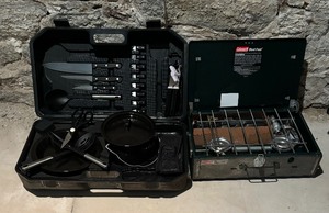 Meyer Cooking Set and Coleman Propane Stove