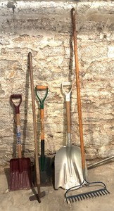 Shovels, Rake and Hoe