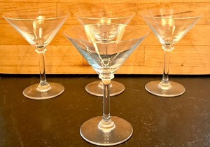 Set of Four Baccarat Martini Glasses