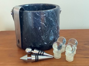 Vintage Georges Briard Marble Ice Bucket plus More