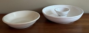 Dansk Chip and Dip Bowl and Italian White Serving Bowl