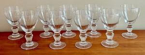 (9) Elegant Footed Water Goblets