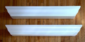 Pair of White Decorative Wall Shelves