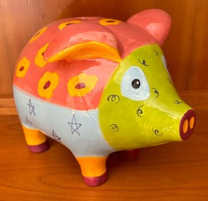Whimsical and Colorful Piggy Bank