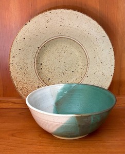 Two Pretty Artisan Crafted Pottery Bowls