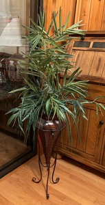 lot 89 image: Fine Faux Greenery with Vase Stand