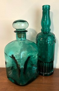 lot 98 image: Two Gorgeous Glass Bottles