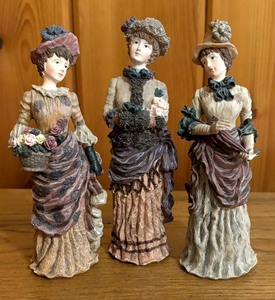 lot 101 image: Three Fancy Lady Figurines