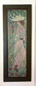 lot 114 image: Woman in a Checked Dress Framed Art Print