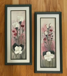 lot 125 image: Two Original Watercolor and Paper Framed Artwork Pieces by She Boudin