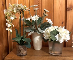 lot 129 image: Three Lovely Decorative Faux Florals