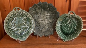 lot 131 image: Three Decorative Leaf Motif Plates
