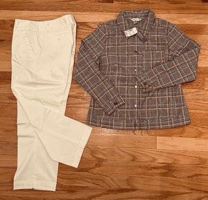 lot 235 image: Sporty Christopher Banks Jacket with White Charter Club Pants